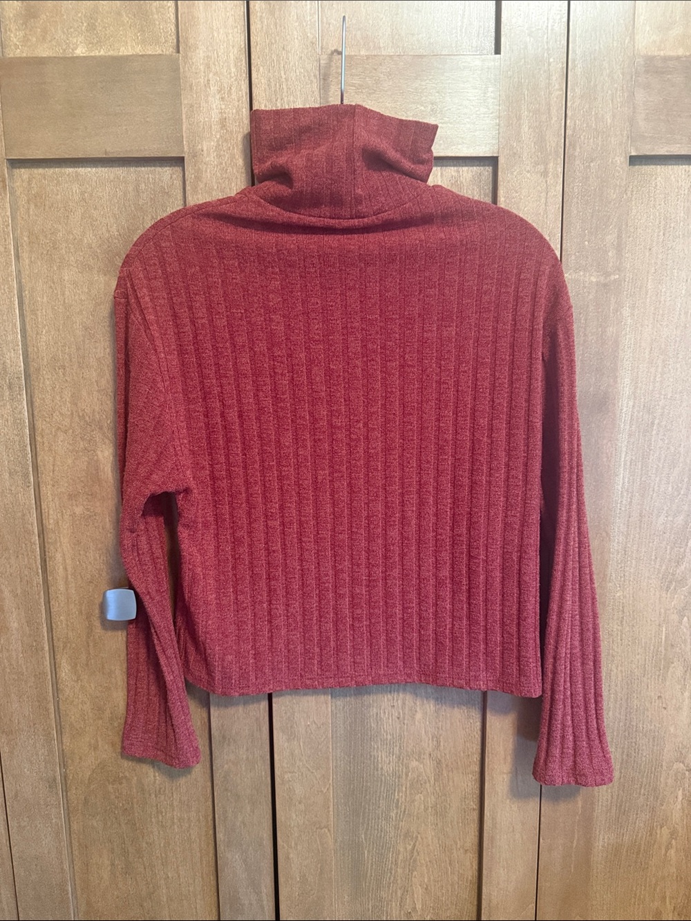 Olivia Rae Ribbed Turtleneck Sweater - Rust - Picture 2 of 7